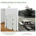 thumbnail image 6 of Costway Folding Metal Picnic Table Set, White, 6 of 10
