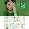 thumbnail image 4 of EWSFHUI St. Patrick's Day Tattoos Stickers Irish Tattoo Sticker Shamrock Tattoos Sticker Green Festival Rave Stickers Set Party Tattoos Decorations (Style E), 4 of 6