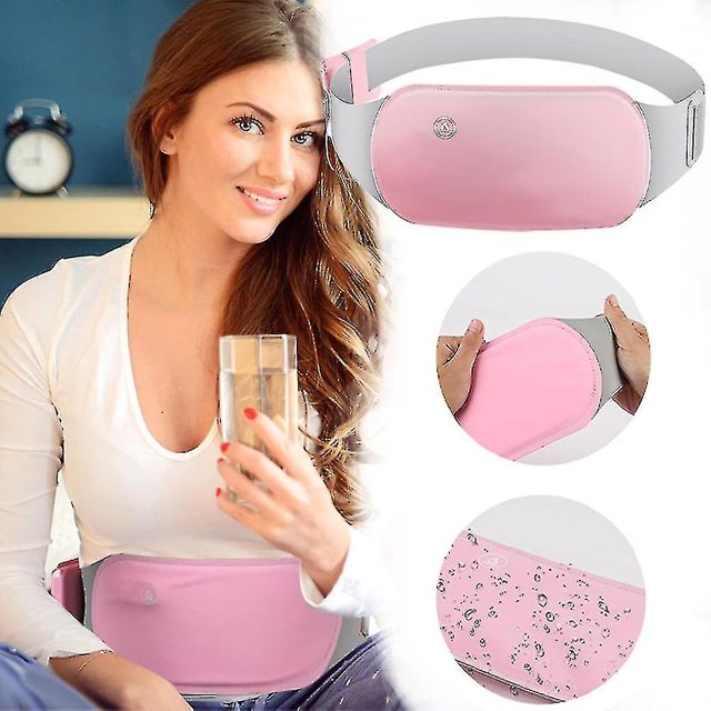 Cinturón de calor menstrual con calefacción eléctrica, compatible con cólicos menstruales.