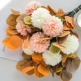 thumbnail image 2 of Artificial Fake Flowers Plants Silk Flower Arrangements Wedding Bouquets Decorations Plastic Floral Table Centerpieces for Home Kitchen Garden Party Décor (Champagne White), 2 of 14