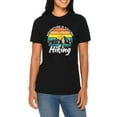 thumbnail image 3 of Big Size Adventure Is Calling Graphic Design Deluxe Jersey T-Shirt - Black XL, 3 of 4