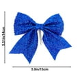 thumbnail image 3 of Kezqiaxn Christmas Tree Decorations Clearance, Christmas Bows Outdoor Decorations, Velvet Wreath Bow with Glitter for Xmas Tree Topper Home Front Door Decor Blue, 3 of 6