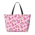 thumbnail image 2 of Fotbe Cute Flamingo Bolsa de Viaje para Playa - Resistente al Agua, Bolsa Tote de Gran Capacidad y Ligera con 7 Bolsillos para Mujeres y Hombres, 2 of 7