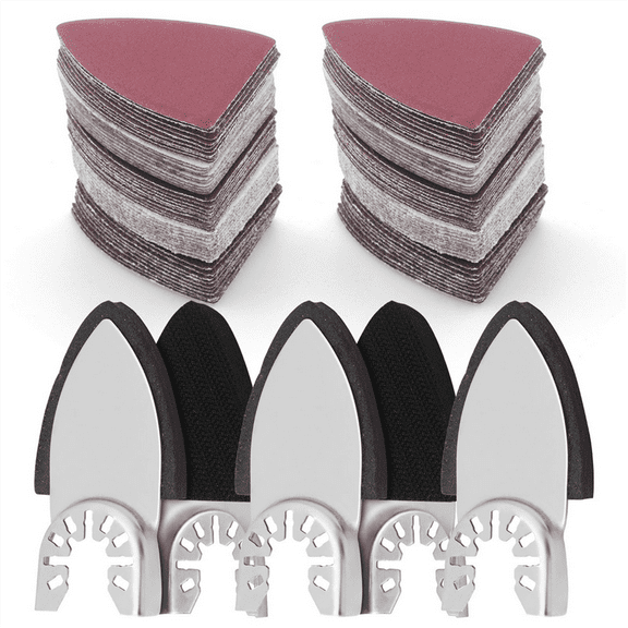 130Pcs Oscillating Tool Sanding Pads Kit,5Pc Finger & 125Pc Sandpaper Multitool Attachments