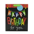 thumbnail image 3 of Multicolor Happy Birthday To You Paper Gift Bag, 10" x 12", by Way To Celebrate, 3 of 6