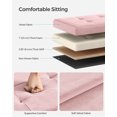 thumbnail image 3 of SONGMICS 43" Storage Ottoman Bench Folding Velvet Storage Footrest Stool 2 Extra Storage Boxes Hold up to 660 lb for Living Room Bedroom Jelly Pink, 3 of 6
