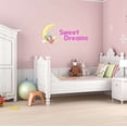 thumbnail image 2 of Sweet Dreams Cute Girls Slpeeing Over Moon Quote Wall Design Wall Art Sticker Designs Vinyl Stickers For Home House Walls Rooms Windows Bedroom Decoration Size (26x26 inch), 2 of 3