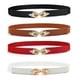 thumbnail image 2 of Women Fashion Waist Belt Narrow Stretch Dress Belt Thin Buckle Waistband Conbo, 2 of 5