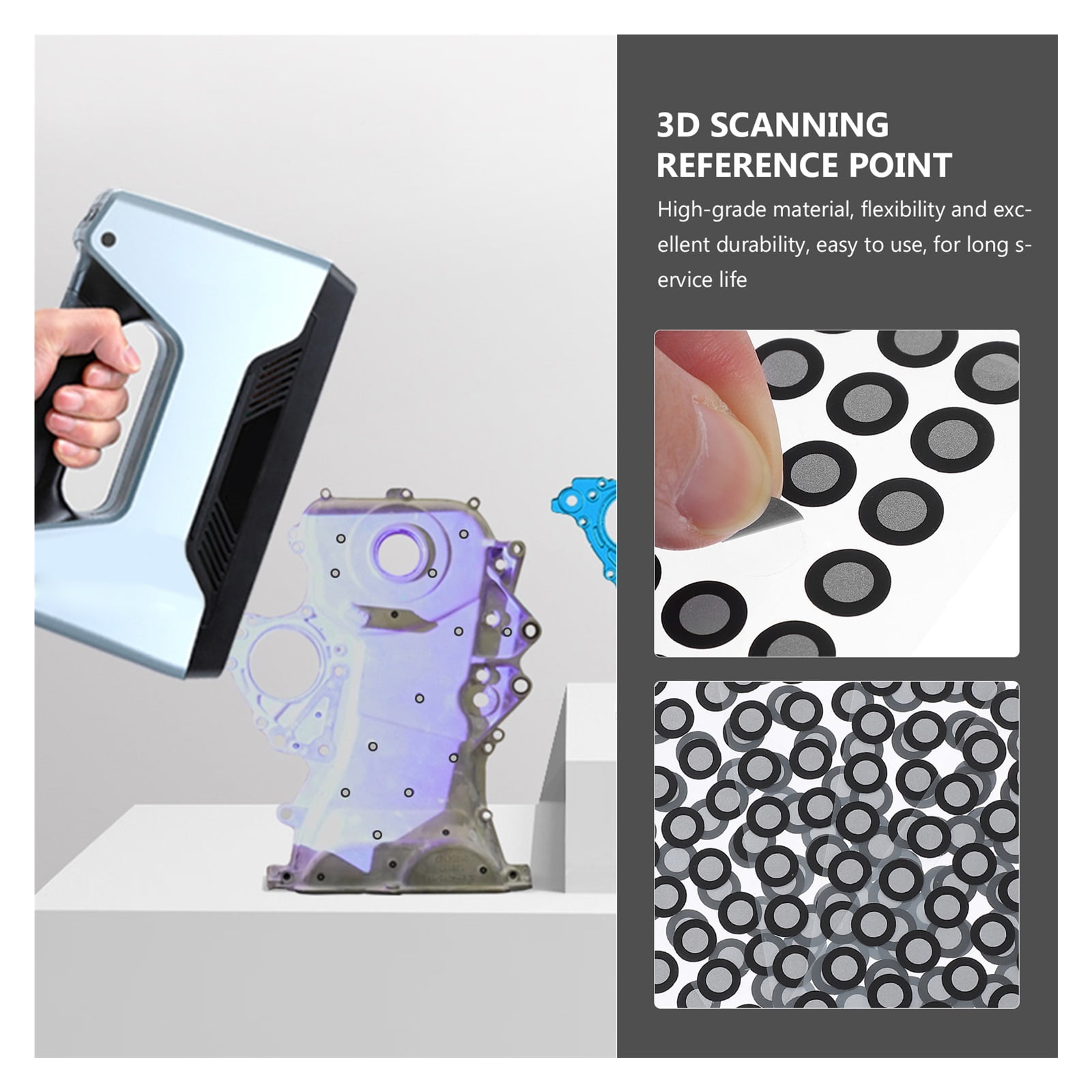 Point 3D Referencescanner Scanning Markers Reflective Marker Film Marking Reflection Points Dot Resistant Scan Scannersdiffuse ,Tracking dots for 3D Scanning