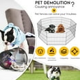 thumbnail image 6 of FDW 24 inch Dog Pen Playpen Puppy Pet Playpen 8 Panel Metal Portable Folding Animal Dog Fence,Black, 6 of 7