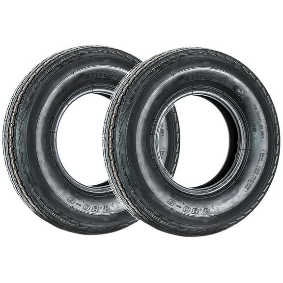 eCustomrim 2-Pack Trailer Tire 4.80-8 480-8 Load Range C D.O.T. Approved - 2 Year Warranty