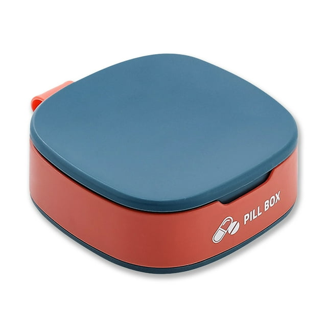 Maoww Pill Storage Box Sealing Divider Organizer Container Travel Dispenser Case with Lid Camping Accessories Blue 1Set