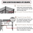 thumbnail image 3 of BELLEMAVE Twin Metal Loft Bed with Desk and Shelf Black, 3 of 8