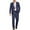 Navy Blue, variant on COOFANDY Men's 2 Piece Cotton Linen Suit Slim Fit Casual Wedding Groomsmen Tuxedo Prom Party Jacket Pants Set