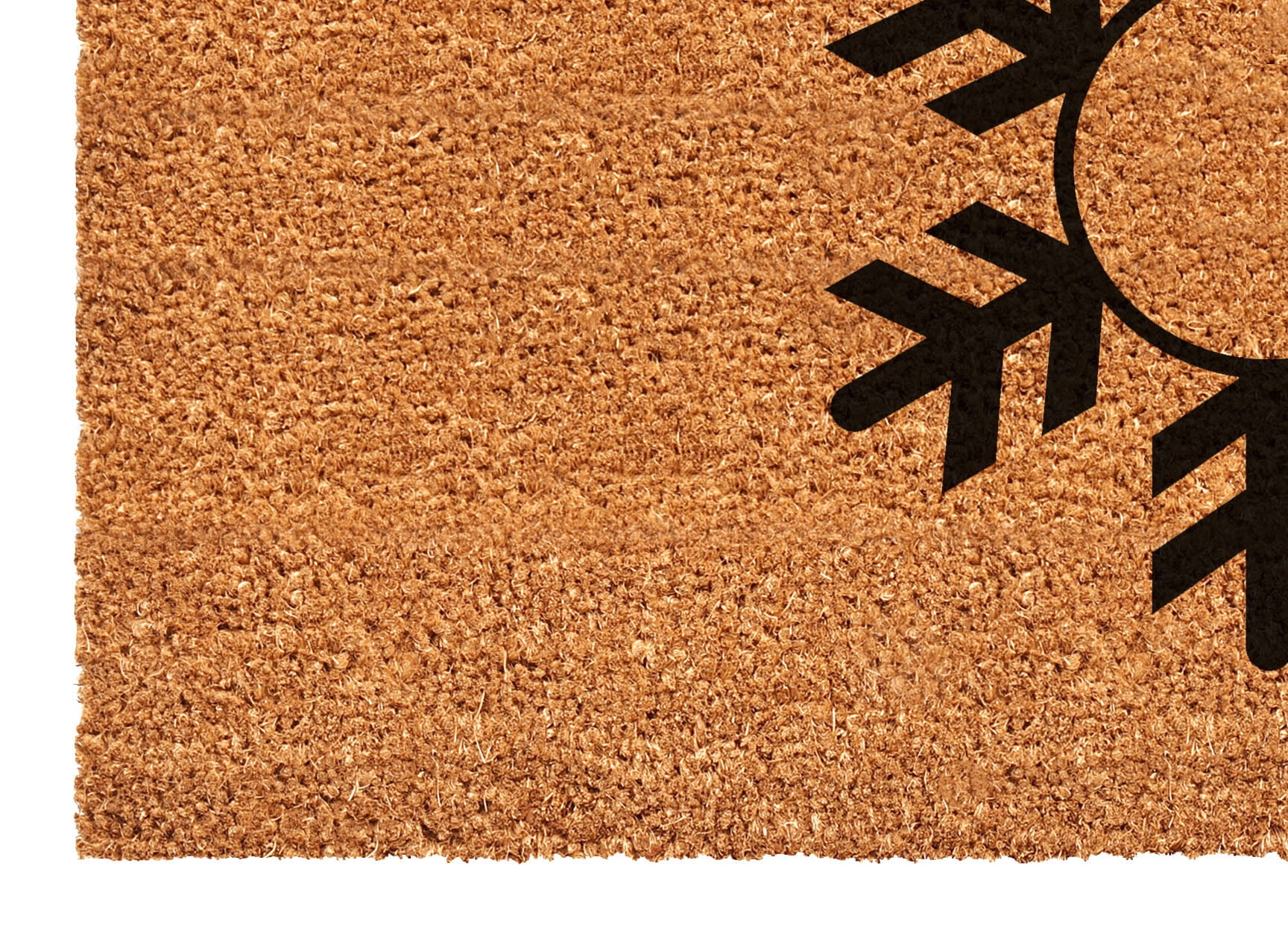 Snowflake Monogram Doormat, 24" x 36" (Letter H)