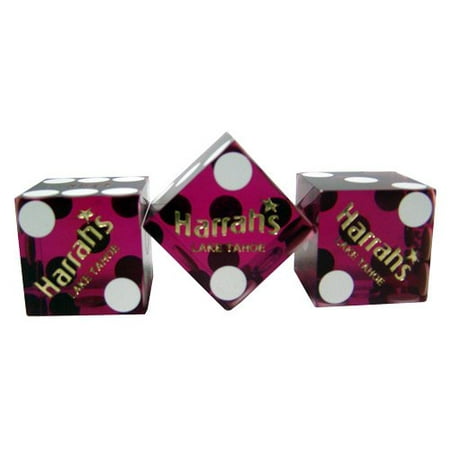 Harrahs Casino - Pair (2) of 19mm Precision Casino Dice - Used in Harrah's Casino, Authentic casino dice used at Harrah's luxury hotel and casino. Gently worn and “cancelled�.., By Brybelly