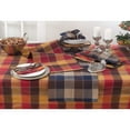 thumbnail image 2 of SARO 8571.M70160B 70 x 160 in. Rectangle Stitched Plaid Cotton Blend Tablecloth - Multi Color, 2 of 5