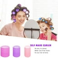 thumbnail image 4 of 18Pcs Hair Roller Set Hair Curlers with 10Pcs Stainless steel Clips, Jumbo Large Medium Hair Curlers Rollers, Self Grip Hair Roller Set, Hair Rollers for Long Hair, Medium and Short Hair (Purple), 4 of 7