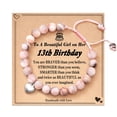 thumbnail image 1 of Pulsera tejida a mano con piedra natural, pulsera popular para hombres y mujeres, pulsera de cuentas, 1 of 1