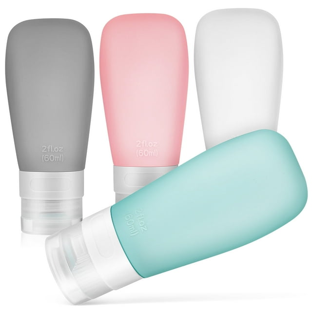 FELTECHELECTR 4 botellas de viaje rellenables vacías para loción, champú y acondicionador.