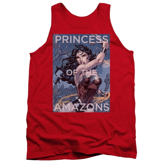 JLA Justice League Princess Of The Amazons Adult Tank Top Red