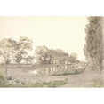 thumbnail image 2 of P. C. Skovgaard 24x18 Gold Ornate Framed and Double Matted Museum Art Print Titled - The Dam at Vogneserup (1847 - 1849), 2 of 4