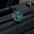 thumbnail image 5 of Aquaman Movie Logo Trident Pattern Round Luggage ID Tag Card Suitcase Carry-On, 5 of 8
