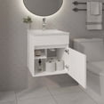 thumbnail image 5 of FM FURNITURE Belle Bathroom Floating Vanity with Sink, 1 Door, White, 5 of 5