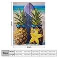 thumbnail image 4 of BCIIG Pineapples Sunglasses Surfboards Warm Lightweight Blanket Soft Fleece Blankets for All Seasons 60x80in, 4 of 6