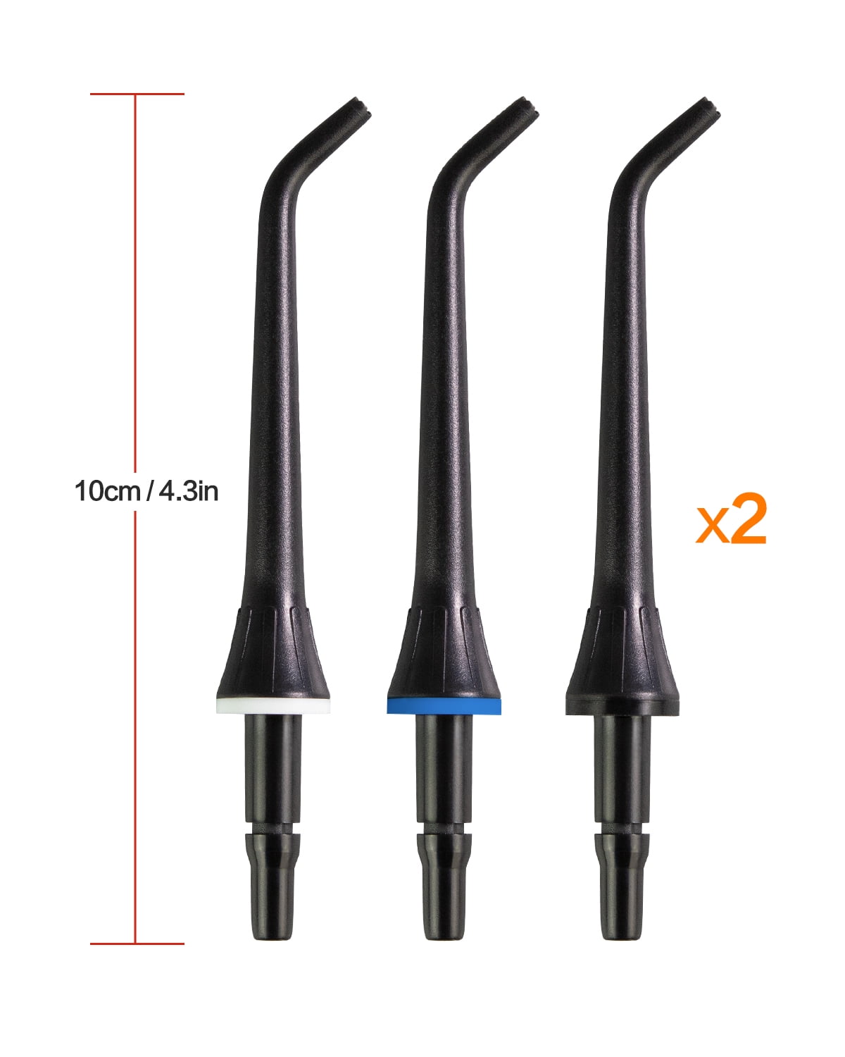 MySmile Cordless Water Flosser Replacement Jet Tips for LP211 & LP221 , Portable Water Dental Flosser Picks Oral Irrigator 10pcs Nozzles