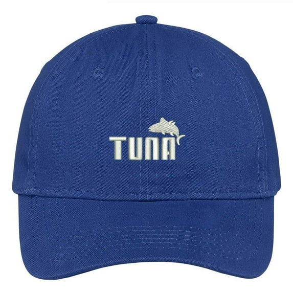 Trendy Apparel Shop Tuna Fish Embroidered Soft Low Profile Cotton Cap Dad Hat