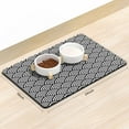 thumbnail image 2 of Dog Food Mat, 12"x19" Boho Dog Mat for Food and Water, Absorbent Dog Cat Bowl Mat Protect Floors, Cute Pet Food Mats for Dog Cat, Anti-Slip Rubber Pet Feeding Mat, Abstract Leaves Pet Placemat, 2 of 6
