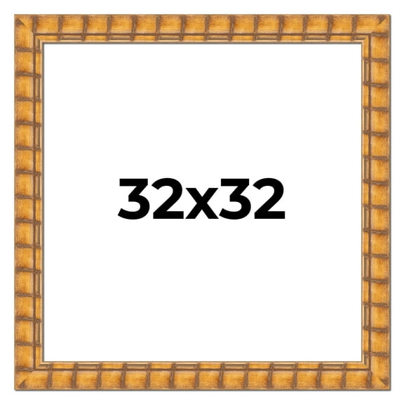 32x32 Frame Beige Real Wood Picture Frame Width 3 inches | Interior Frame Depth 0.5 inches |
