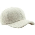 thumbnail image 1 of LinYooLi Winter Baseball Cap for Women Lamb Wool Solid Color Warm Visor Teddy Fleece Hat for Outdoor Travel Adjustable, 1 of 5