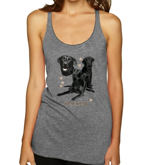 If It's Not a Black Lab It's Just a Dog Gift | Womens Dog Lover Premium Tri-Blend Racerback Tank Top, Premium Heather, Medium