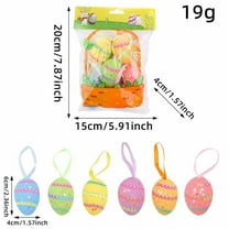 Moocorvic Easter Hanging Decoration Foam Easter Eggs Easter Basket Stuffers DIY Crafts for Kids Gilrs Boys,Colorful