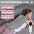 thumbnail image 4 of 60x30cm Electric Heating Pad, Heating Blanket with 10 Temperature Settings, Back Heating Belt for Lumbar Cervical, Painful Shoulder Ruler, Timing Automatic Shut-Off, 4 of 4