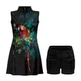 thumbnail image 2 of Uorisanigo Tropical Parrot Golf Clothing Set for Women Soft Stylish Sleeveless Workout Athletic Dresses with Inner Shorts＆Pockets Relaxed Athletic Workout Dress Size XL, 2 of 7