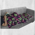 thumbnail image 6 of Green and Purple Soft Flannel Fleece Throw Blanket, Ripe Beets Pattern Cartoonish Design on Purple Background, Cozy Plush for Indoor and Outdoor Use, 70" x 90", Purple Green and Magenta, by Ambesonne, 6 of 6