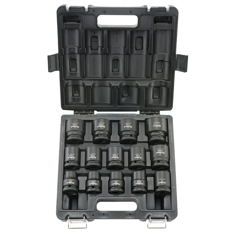 Blackhawk Standard Impact Socket Sets, 1/2 in, 6 Point, Inch Walmart