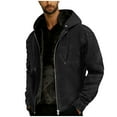 thumbnail image 6 of Mens Fleece Lining Jackets Zip Up Hooded Sweatshirts with Pockets Plush Warm Long Sleeve Hoodies Heavyweight Coats Soft Athletic Outerwear Fashion Trendy Outerwear Thermal Tops, 6 of 7
