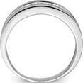 thumbnail image 2 of Sterling Silver Rhodium Plated Diam. Men's Band (Size 10) Made In India qr4973-10, 2 of 5