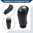 thumbnail image 7 of Unique Bargains Gear Shift Knob 5 Speed Manual Stick Shifter Knob for Renault Clio III 2005-2009 Plastic, Silver Tone, 7 of 7