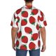 thumbnail image 3 of Fotbe Hand Drawn Strawberry Camisa Estampada de Manga Corta para Hombre, Casual de Verano, Estilo Playero, Sin Arrugas-3X-Large, 3 of 5