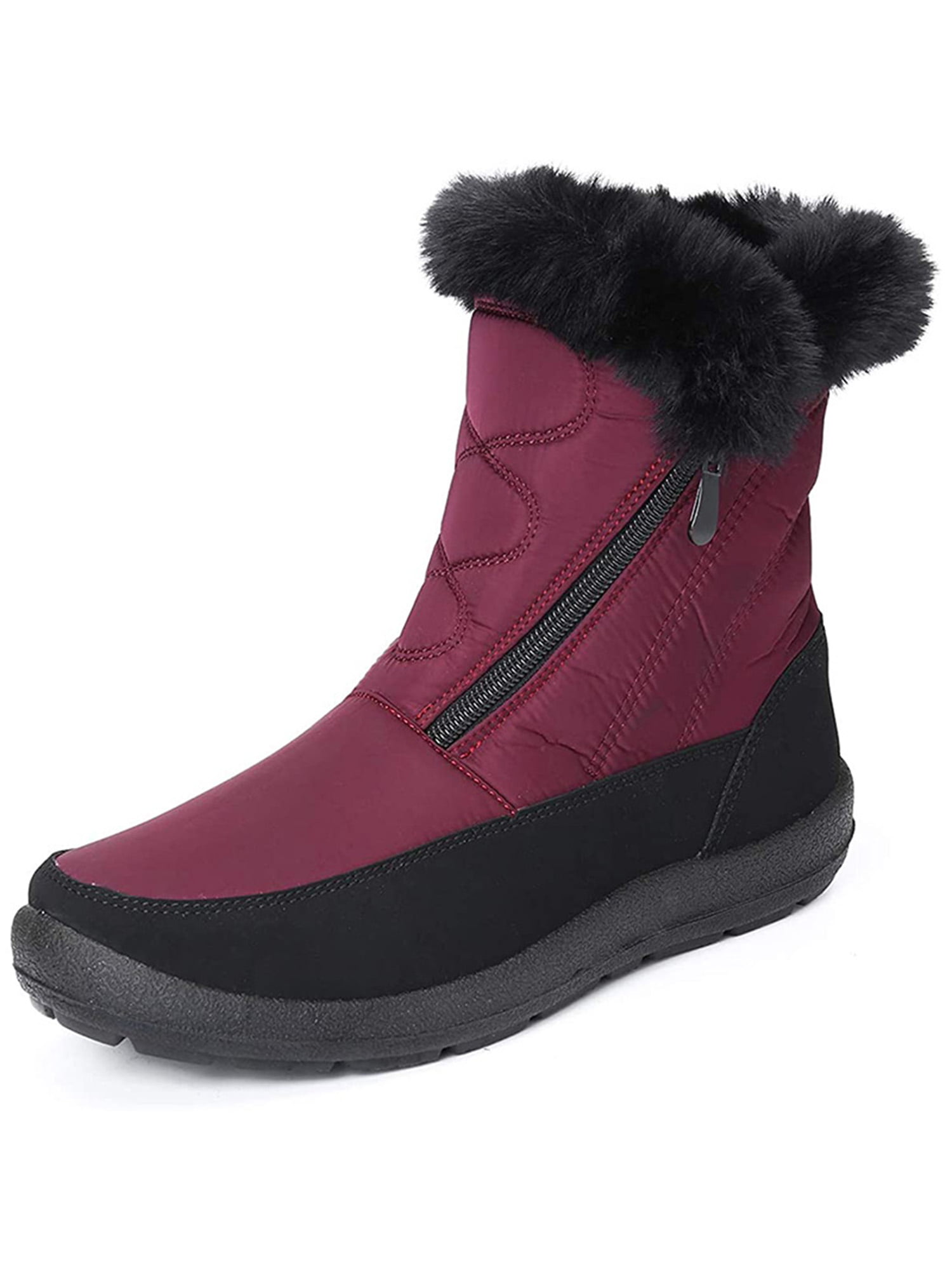 Mens Ladies Womens Boots Thermal Waterproof Warmlined Winter Mid Calf Shoes Size 