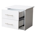thumbnail image 4 of Tiara 2 Drawer Wooden Kids Nightstand Bedside Table, White, 4 of 6