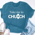 thumbnail image 5 of EcoLoom Take Me To Church Shirt Aviator Sunglasses Country Music Lover Gift Short Sleeve Unisex T Shirt, 5 of 6