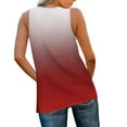 thumbnail image 4 of GaThRRgYP Loose Fit Tank Tops for Women,Women's Sleeveless V-Neck Floral Blouse,Ladies' Loose and New Gradient V-neck Sleeve with Side Slit Fashion Top Red XL, 4 of 8