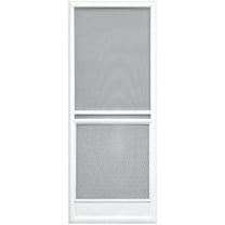 Precision Screen and Security Steel Screen Door 3230WH3068 - Hinged, Gray, Standard Style