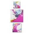 thumbnail image 2 of Designart "Illusions in Fluid II" Abstract Print Oversized Wall Clock - Set Of 3 - Multipanel Clock For Living Room Décor - Large Contemporary Wall Clock, 2 of 6